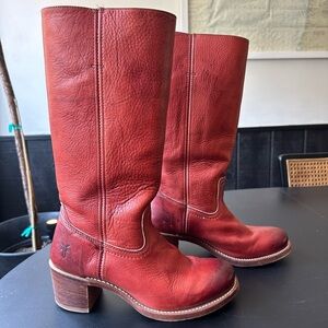 RARE Red Campus Frye Boots